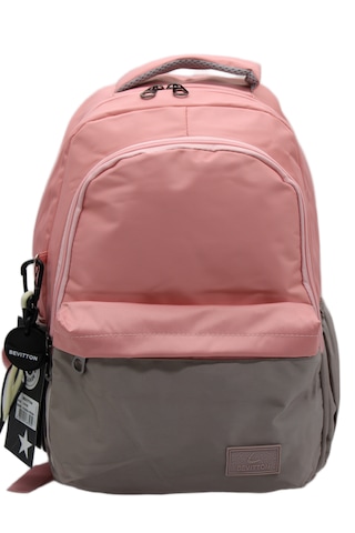 2200 Hafif Kullanışlı Okul Sırt Çantası Unisex Okul Çantası Vizon - 124-Pembe