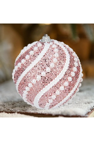 Monyee 8 Cm Renkli Noel Topu Seti, 2 Adet Abs Plastik, Işılda Parlayan Zirh Ve Boncuk Dekorasyonu, Noel Ve Yeni Yıl Dekorasyonu