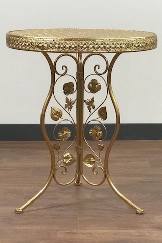 Bahçe balkon oturma takımı, ferforje masa sandalye takımı (gold) Altın