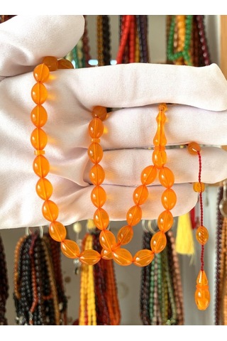 Turuncu Zar Kehribar Tesbih