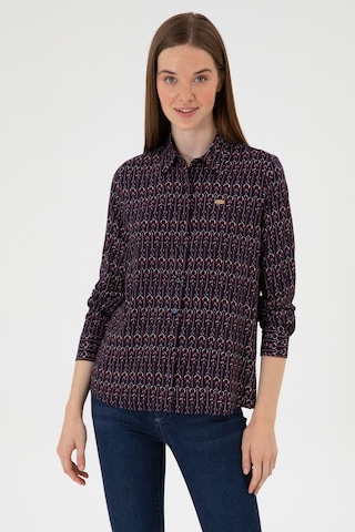 U.S. Polo Assn. Kadın Lacivert Uzun Kollu Gömlek 50316381-VR033