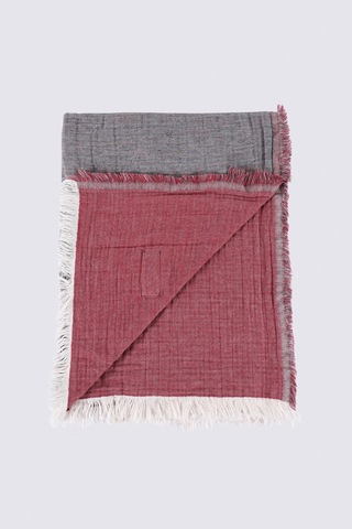 Ecocotton Muna Bordo/antrasit Çift Kişilik %100 Organik Pamuk Inject Yatak Örtüsü Bordo - Antrasit