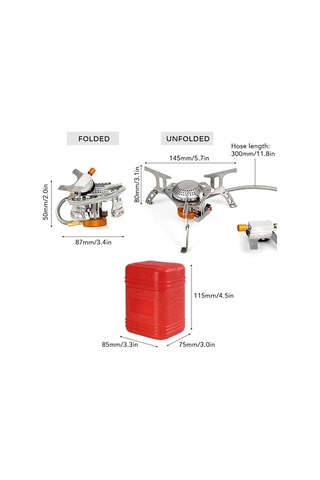 Prestigegoods 3500w Ultralight Kamp Ocağı, Type 1, Çok Renkli, Eko-verimli, Katlanır, Rüzgar Geçirmez Çok Renkli