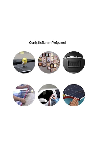 Buffer 2 Metre Güçlü Yapışkanlı Çift Taraflı Slikon Şeffaf Bant