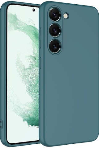 Galaxy S23 Plus Uyumlu Mara Lansman Kılıf-koyu Yeşil Koyu Yeşil Koyu Yeşil