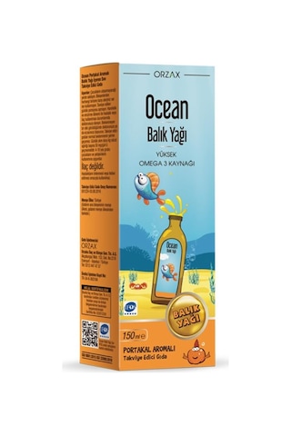 Ocean Balık Yağı Şurubu Portakal Aromalı 150ml