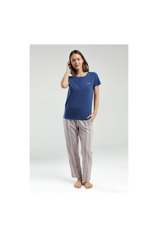 Pierre Cardin Kadın Mavi Pijama Takımı Pc8956-s-v1 Mavi