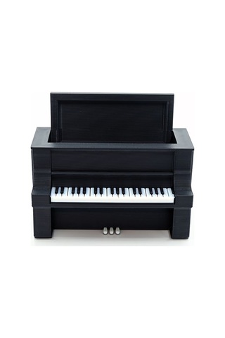 Diyez Müzik Dekoratif Siyah Dik Piyano Biblo Kartlık