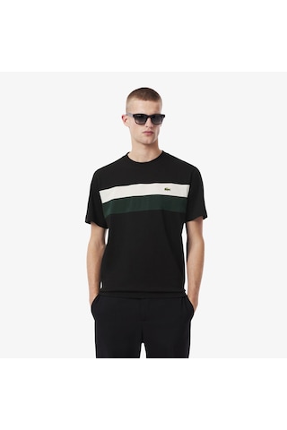Lacoste Golf Colour Block Erkek T-shirt Siyah