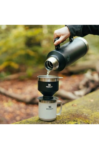 Stanley Klasik Brew Pour Over Paslanmaz Çelik Kahve Demleyici Siyah Siyah