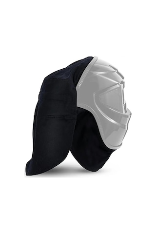 2-piece Kaynak Kask Kapak Ve Kask Önlük Seti, Kaynak Aksesuarları Ile Black