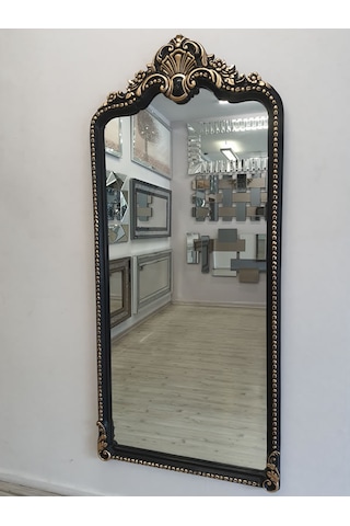 Ayna Denizi Princess Great Black Gold Model Siyah Altın Renk Dekoratif Boy Aynası