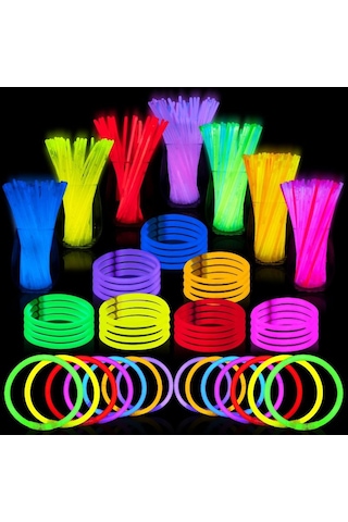Vıp Kalite 100 Adet Glow Stick Işıklı Fosfor Çubuk Neon Parti Işıkları Işıklı Bileklik Işıklı Kolye Işıklı Çubuk Gün Işığı