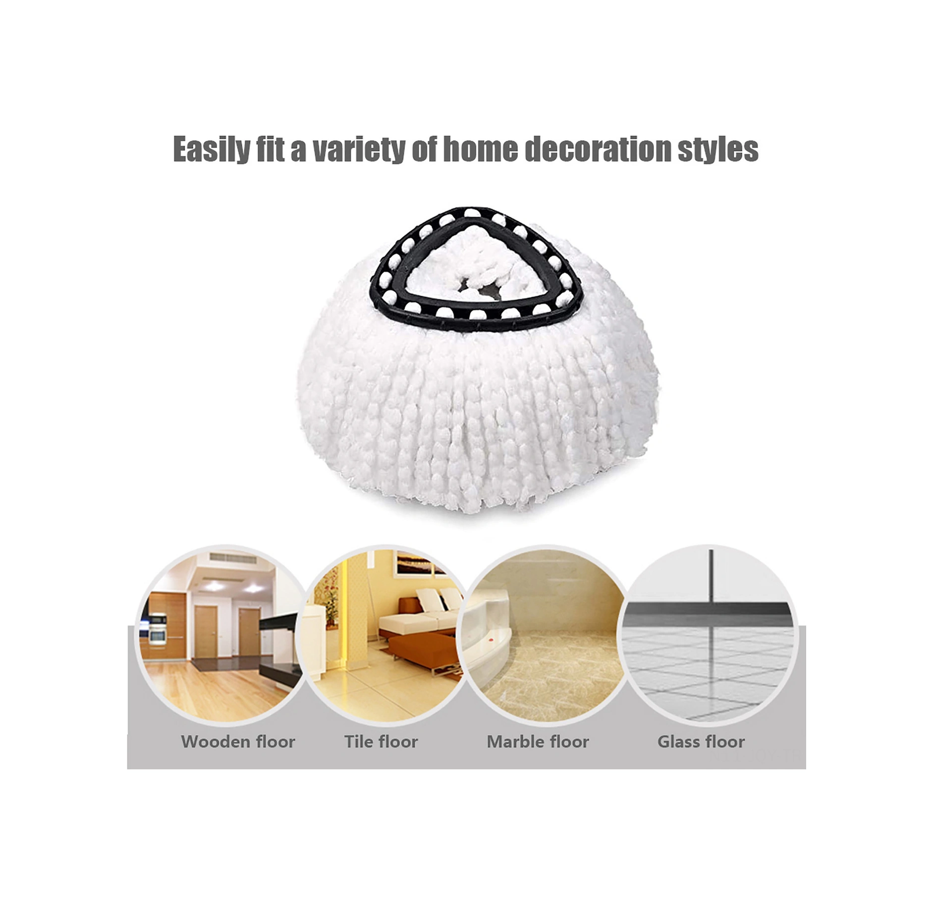 Youmex O-cedar/vileda Triangular Mop Uyumlu Mikrofiber Değişim Başlığı, Yıkama Eliyebilen Temizlik Aksesuarı