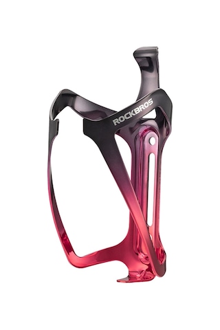 Rockbros Rkl02 Degrade Renk Bisiklet Alüminyum Alaşımlı Su Şişe Kafesi Mtb Yol Bisikleti Şişe Tutucu Raf - Siyah/Kırmızı Kırmızı - Siyah