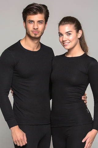 Thermoform Heavy Unisex Yetişkin Uzun Kol Termal Outdoor İçlik Fanila Siyah Renkli