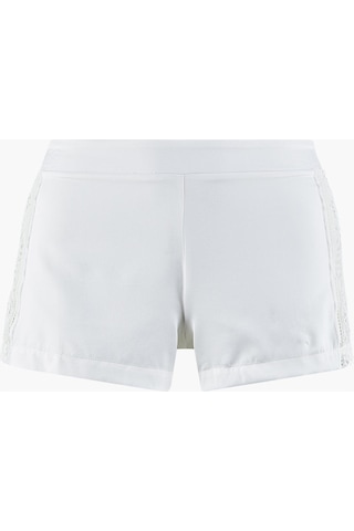 Aubade Midnight Whisper Shorty Dantelli Stretch Ipek Şort Külot Beyaz