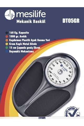 Medikaltec Mesilife Dt-05 Mekanik Baskül Banyo Tipi Tartı