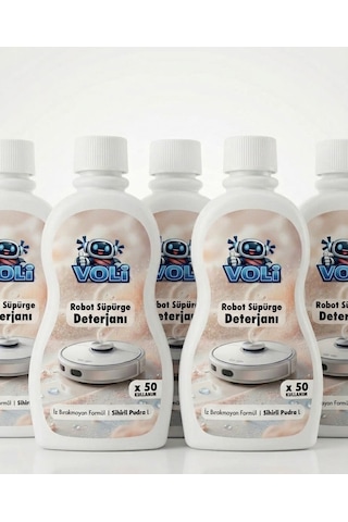Pudra Kokusu 5 Adet Toplu Avantaj Paket Robot Süpürge Deterjanı Yüzey Temizleme Mop Solüsyonu 5x500 Ml 2'li Set