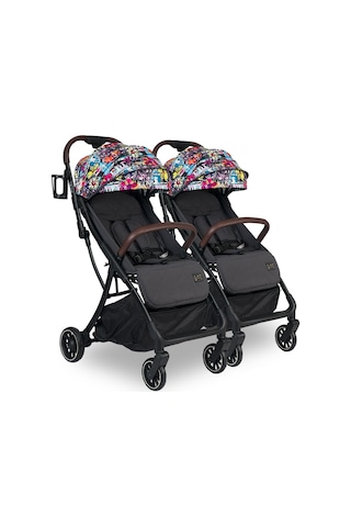Lorelli Minori Ayrılıp Birleşebilen Kabin İkiz Bebek Arabası - Magic Flowers