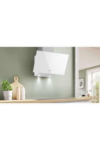 Bosch DWK63PJ20T Beyaz Ankastre Cam Davlumbaz