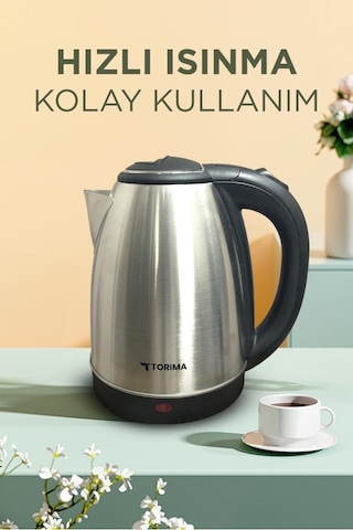 Torima TY-S888-066 1500 W 1.8 L Paslanmaz Çelik Kettle Su Isıtıcı