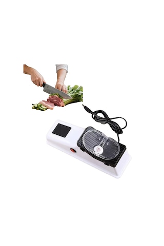 Xuweiwei Profesyonel Usb Elektrikli Bıçak Bileme Aleti Beyaz 6 Değiştirilebilir Taş Çift Taraflı Bileyici Ev Mutfakları İçin