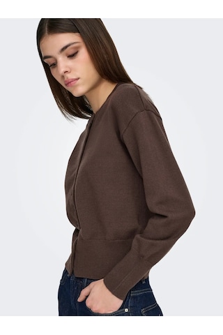 Only Onlmıo Ls O-neck Button Cardiga Kadın Hırka 15377295 Kahverengi