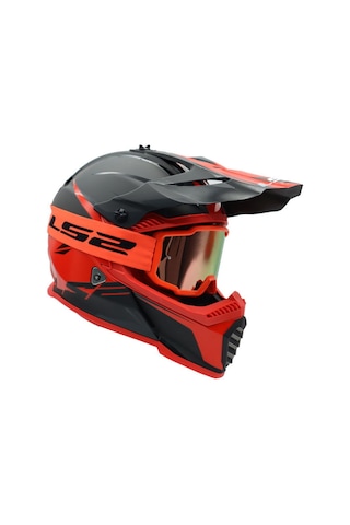 Ls2 Charger Goggles Motokross Gözlük Neon Turuncu