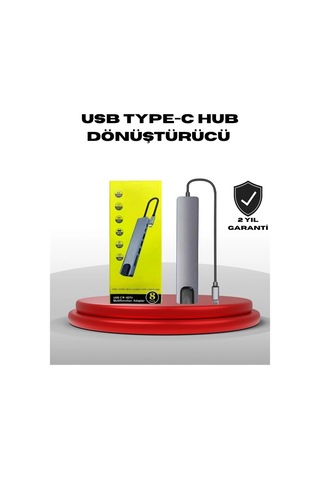 4k Hdmı Çıkışlı, Gigabit Ethernet'li Usb C Çoklu Port Hub Najmaddin