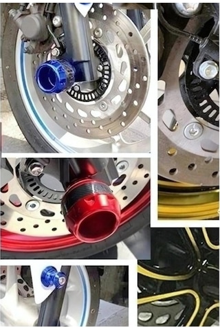 Motosiklet Teker Koruma Takozu Takım Yeşil