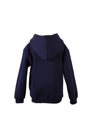 Trender Fermuarlı Kapüşonlu Hırka Lacivert Erkek Çocuk Sweatshirt 3 İp Şardonlu Basic Lacivert
