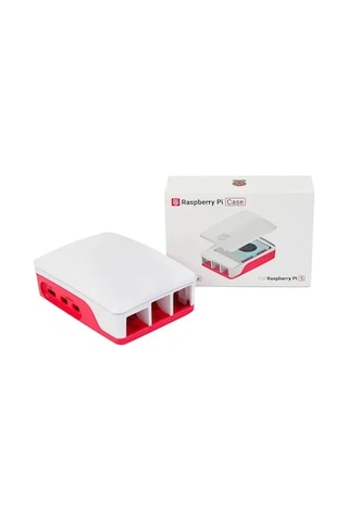 Raspberry Pi 5 Lisanslı Kutu - Kırmızı Beyaz