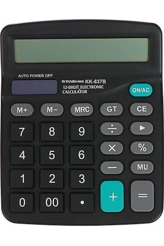 Go İthalat Standart Fonksiyonlu 12 Haneli Geniş Lcd Ekran,pill Masaüstü Hesap Makinesi Çok Renkli