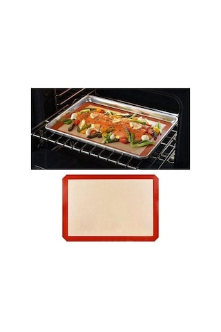 Silikon Pişirme Matı, Yıkanabilir Yanmaz Pastacılık Fırın Matı - Isıya Dayanıklı, Çok Renkli, 30 X 40 Cm