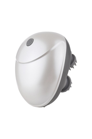 Springsun Elektrikli Baş Masaj Aletleri Kablosuz Saç Derisi Masaj Aleti Yoğurma 6 Masaj Düğümü Derin Temiz Saç Büyümesi İçin El Tipi Kaşıyıcı Baş Rahatlatıcı Saç Derisi Masaj Aletleri Beyaz - Gri