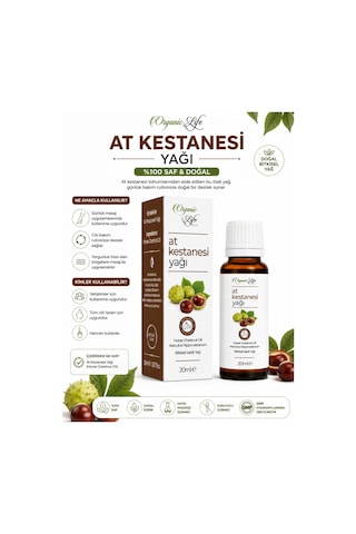%100 Doğal At Kestanesi Yağı 20 Ml - Sıkılaştırıcı Ve Ferahlatıcı Cilt Bakım Yağı