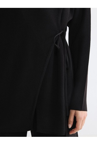 Lcw Modest Siyah Bisiklet Yaka Kadın Triko Tunik