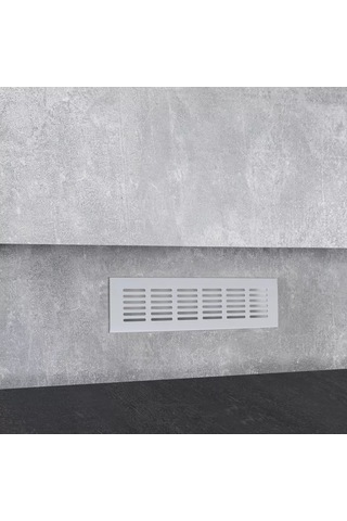 Aksmebel Havalandırma Izgarası 250 60 Mm Metal Gümüş Düz 197235996