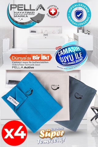Pella Active Çamaşır Suyu İle Kullanılabilen Tek Mikrofiber Bez12