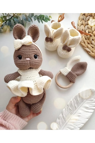 Amigurumi Tavşan 3 Lü Patikli Set Amigurumi Tavşan 3 Lü Patikli Set