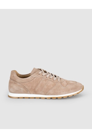 Süet Bej Kadın Sneaker Krem