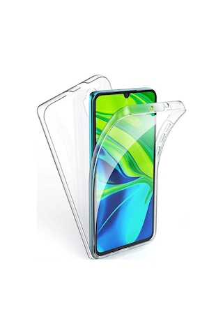 Xiaomi Redmi Note 9 4G Kılıf Zore Enjoy 360 Derece Silikon Kılıf Renksiz
