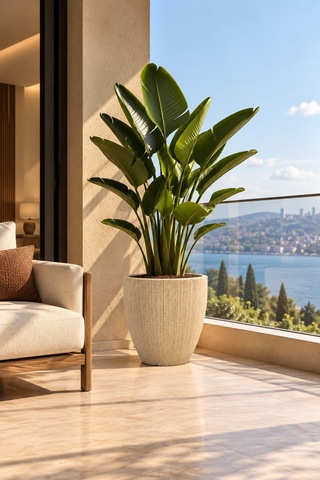 Bostann Dekoratif Saksı - Botonıa 020 - 30l - Bej 30 Lt