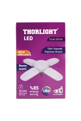Thorlıght P-6040b Papatya Beyaz Led Lamba Ampul 40w 1+4 Kollu E27 Yapraklı Pervane Modeli Diğer