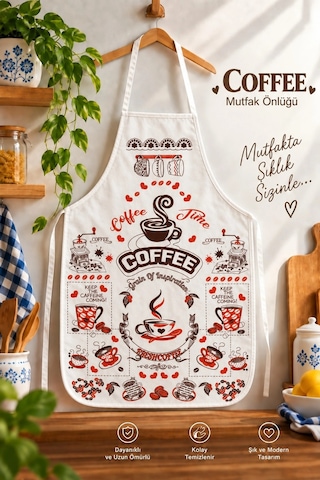 Pionny Mutfak Önlüğü - Coffee Çok Renkli