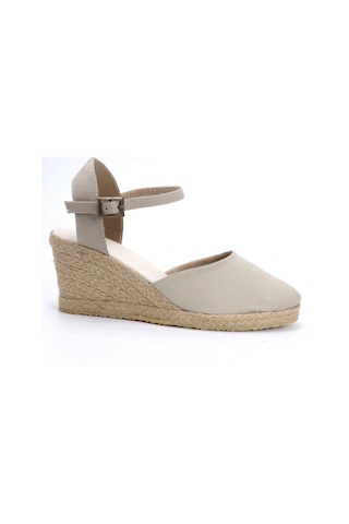 Star Tombis Gerçek Elişi Bej Kadın Dolgu Topuk Espadril Handmade Bej
