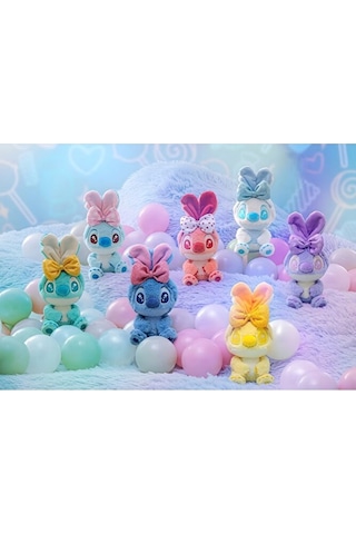 Stitch Peluş Anahtarlık Çanta Süsü -tokalı Renkli Peluş Figür Bli