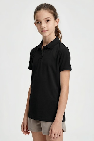 Tommy Life Siyah Polo Yaka Standart Fit Basic Unisex T-shirt - 11330