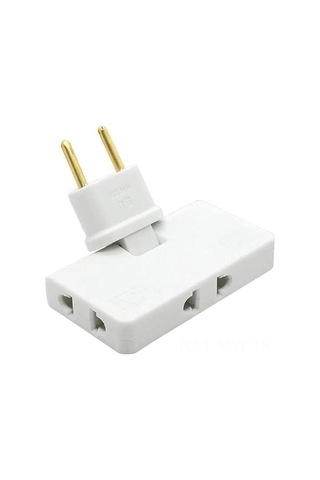 Moveevo Beyaz 180 Derece Döner 3-ünite Çevirici Soket Ultra Düz Seyahat Adaptörü Akıllı Cihazlar İçin Güvenli Enerji Dönüştürücü